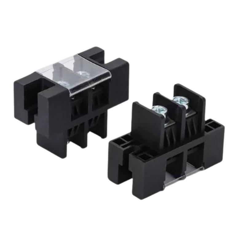 FENCE TERMINAL 100A 2IN-2OUT BLK
